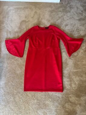 Red Elloqui Bell Sleeve Cocktail Dress 20 Elegant and Flattering and Sexy